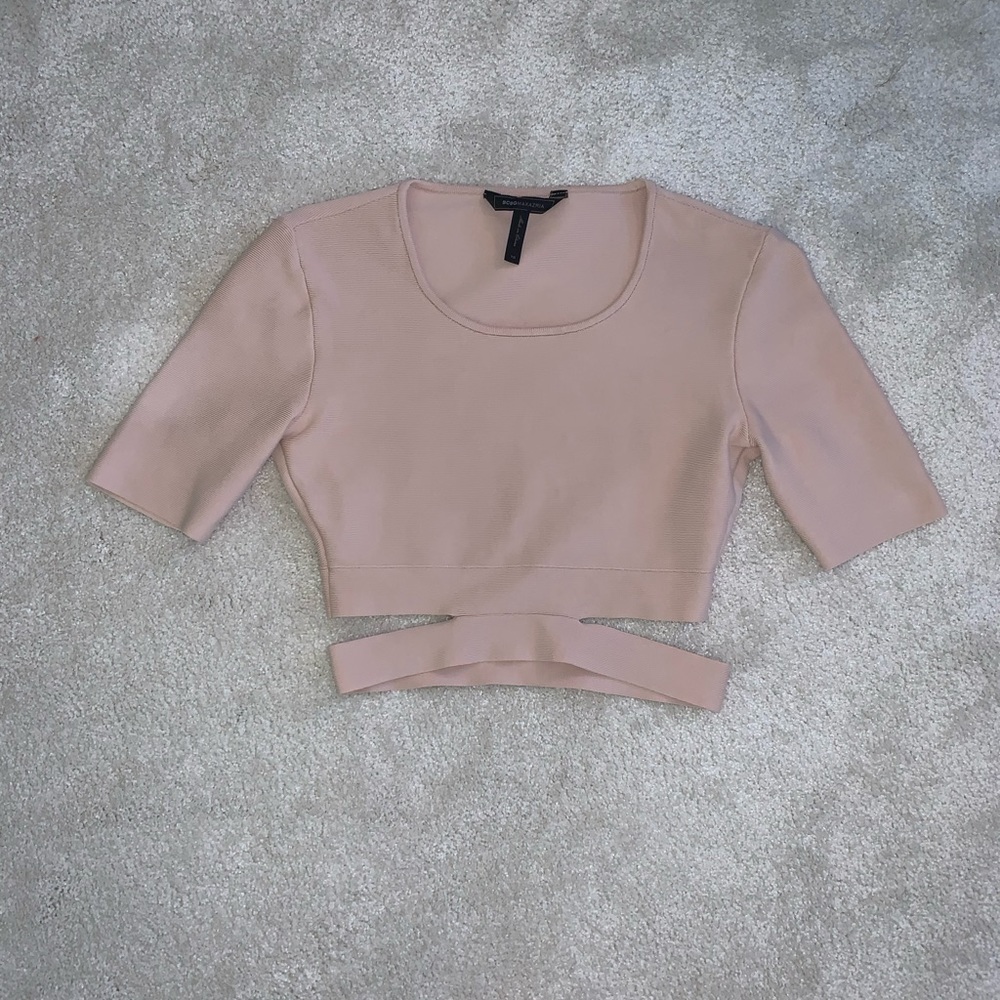 BCBG Light Pink Crop Top
